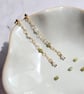 Cubic Zirconia Chain Earrings 14kt Gold FIlled - Image 1