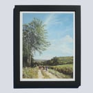 Framed WELSH LANDSCAPE Art Print- Cows On The Lane- Wood Frame