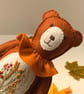 Teddy bear, Wall decor, wall hanging embroidered bear, animal doll  - Image 5