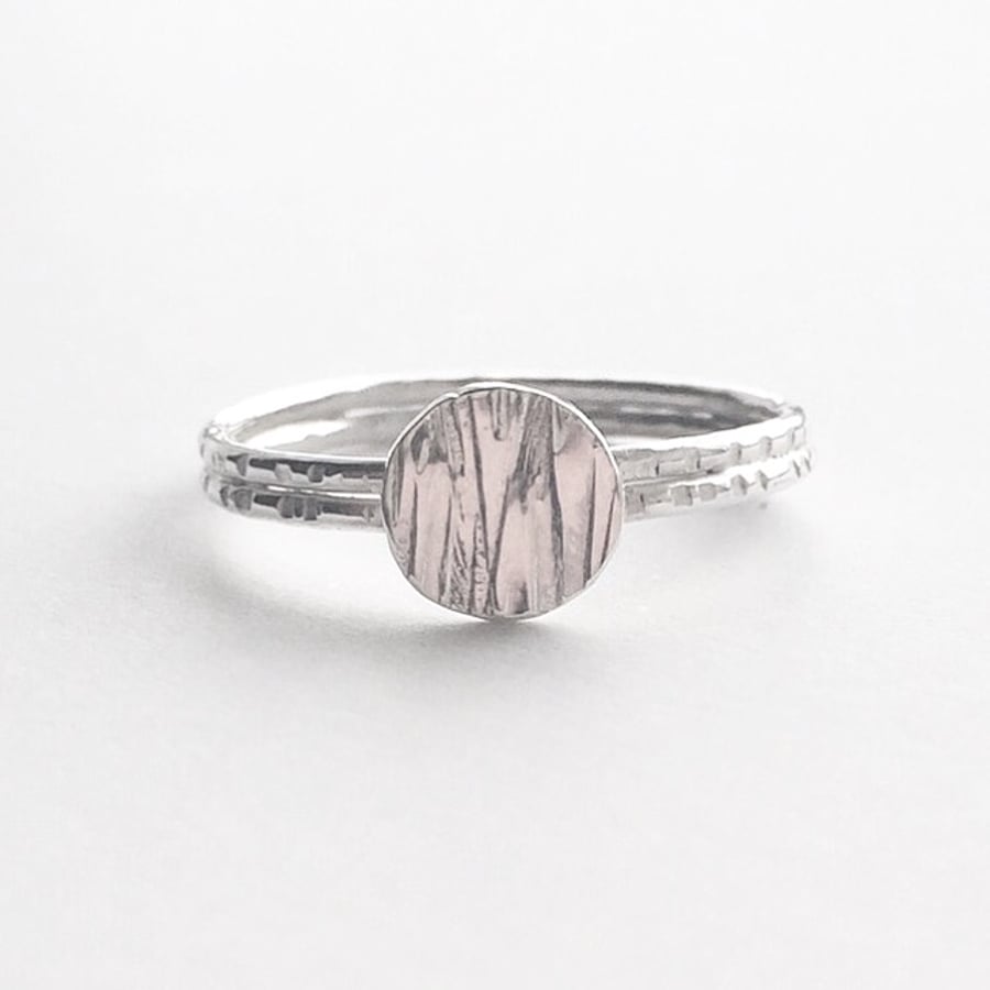 Sterling silver meadow ring