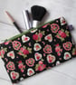Hearts & Flowers Zip Top Bag, Make Up Bag, Pencil Case, Storage Bag - Image 1