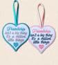 Friendship Is a Million Little Things Heart Hanger - Embroidered Decoration