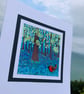 Robin in the Bluebell Wood Blank Card - Image 4