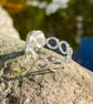 RARE UV Seaglass Silver Hoop Ring - Size Q- 1355 - Image 4