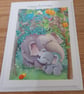 CUTE ELEPHANT HANDMADE BIRTHDAY CARD. - Image 1