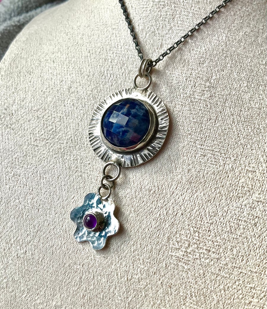 Sterling Silver Gem Necklace