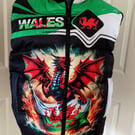 Welsh Dragon themed puffer vest jacket
