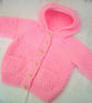 Child's Moss Stitch Hooded Jacket, Gift Ideas for Baby, Chunky Jacket