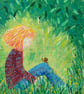 Small Talk - Original Painting - Acrylic Gouache and Pens - Image 3