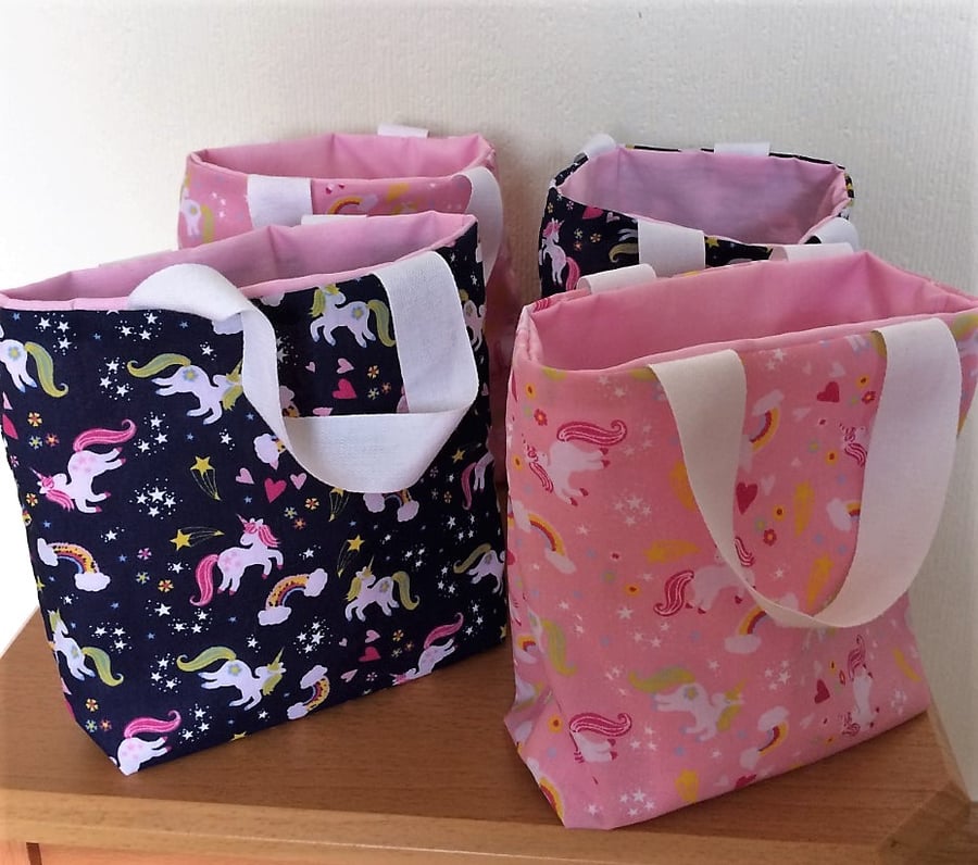 Unicorn fabric bags children's