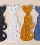 Cat Bookmark, embroidered lace - Image 8