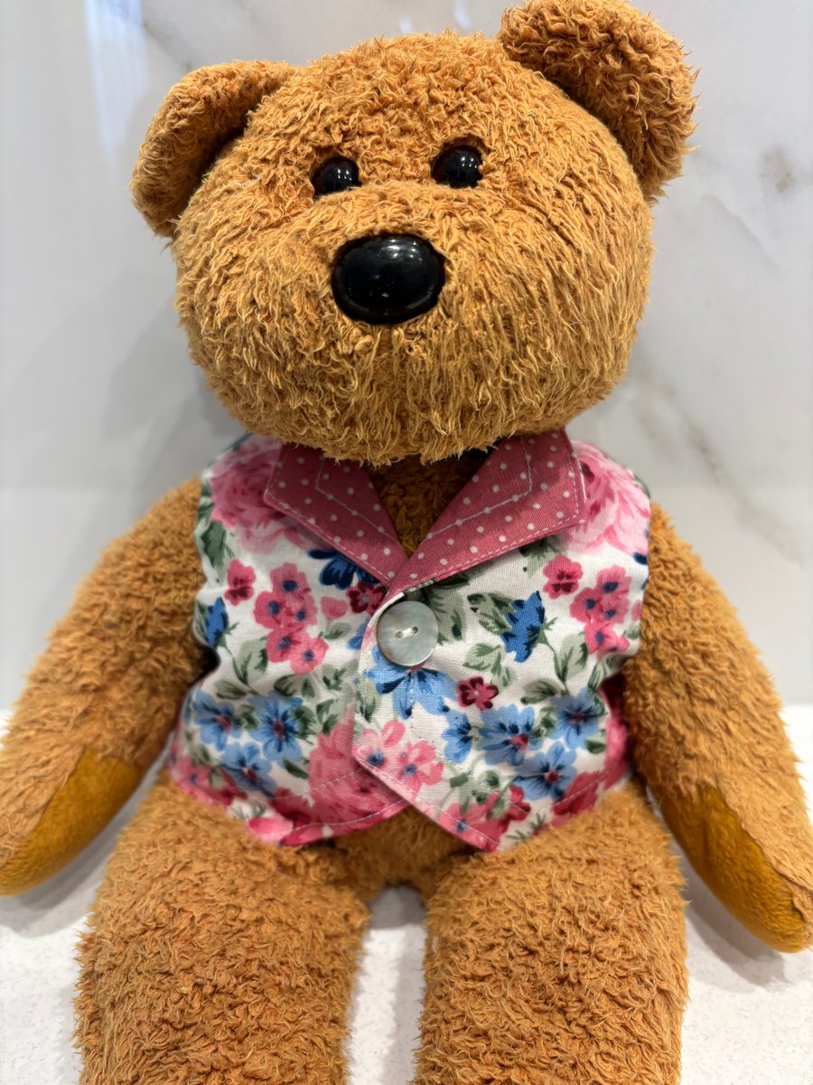 Dusky Pink Vintage Print Waistcoat 