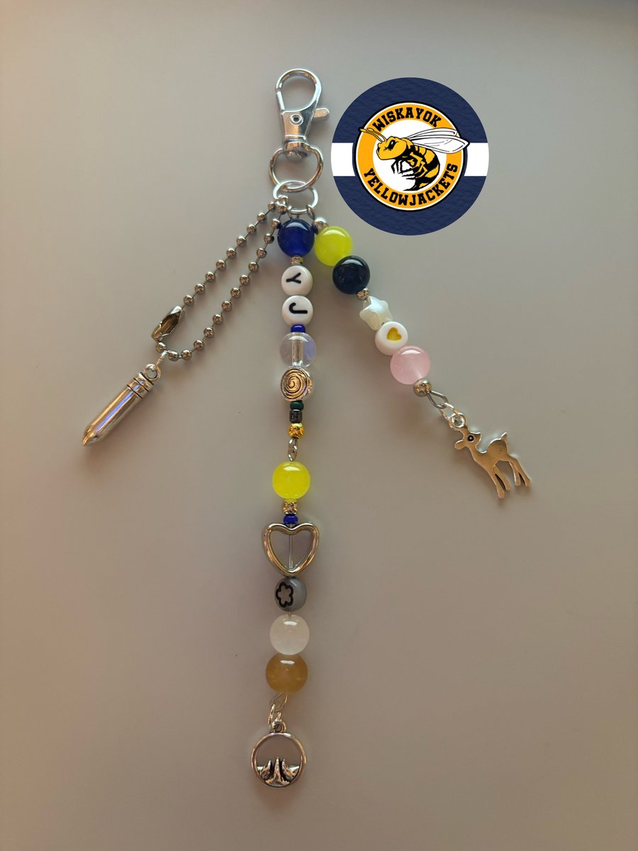 Yellowjackets inspired handmade keychain