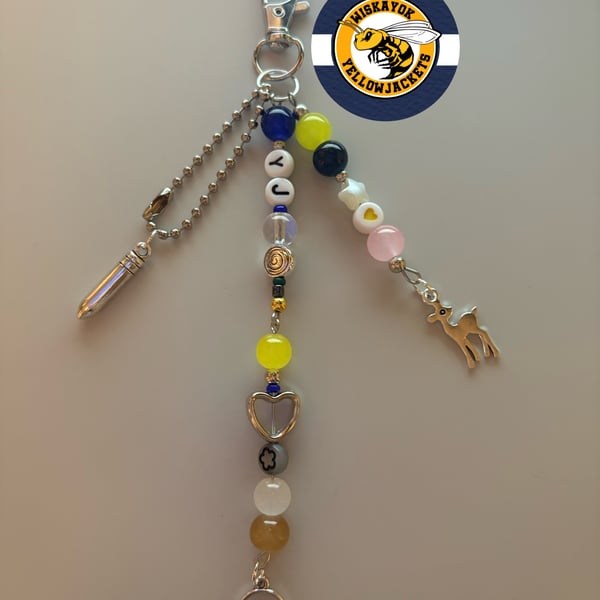 Yellowjackets inspired handmade keychain