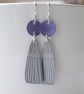 Purple and grey and earrings  - Image 2