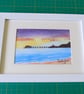 Starry Sky,  Mumbles, South Wales, Watercolour Print in 7 x 5'' White Frame - Image 1