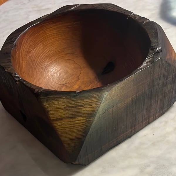 Reclaimed wood bowl