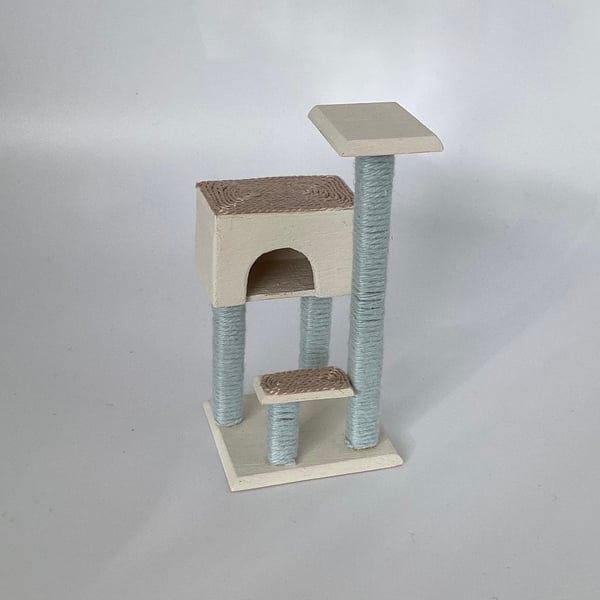 Dolls house cat post 1:12 scale handmade