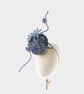 One of a Kind Navy Blue Fascinator – Handmade Wedding & Occasion Headpiece - Image 2