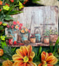 Handmade Summer Garden Wreath Front Door UK - Orange Dahlia Rope Wreath - Image 9
