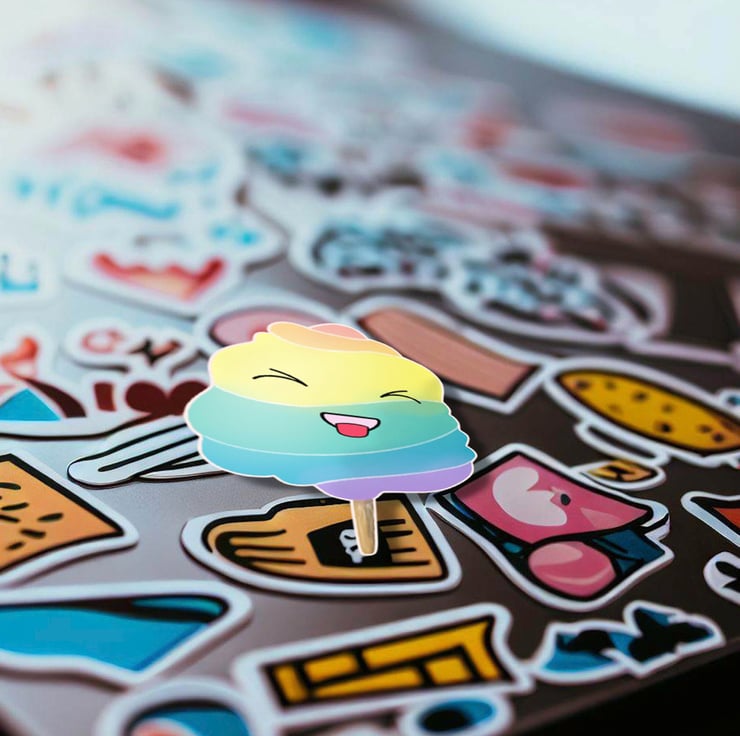 Candyfloss Sticker Set Folksy