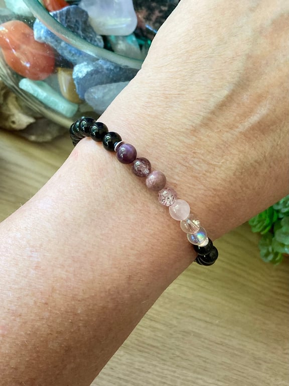 Pink Strawberry Moon Phase Bracelet