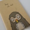 pocket notebook with original illustration - things penguin