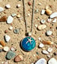 Sea Scene Pendant Necklace - Unisex 18" Silver Chain