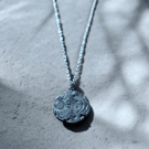 Hammered Sun, Moon & Stars Necklace Sterling Silver Chain
