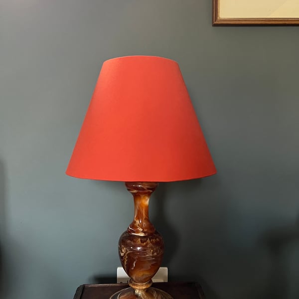 Burnt orange cotton coolie lampshade, empire lampshade, terracotta cotton empire