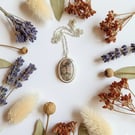 Beautiful Pink Rhodonite & Sterling Silver Pendant 