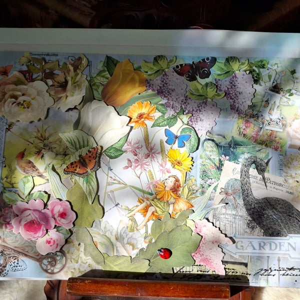 Hand-Crafted Original Collage-Scrapbook-Junk Journal Eclectic Wall Art