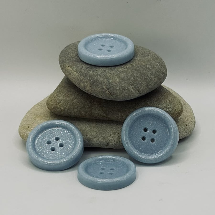 Large 35mm Button Gift for Knitters Crocheters - Glacier Glint