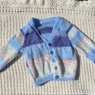 Blue marl cardigan 12-18mo