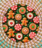 Christmas Gingerbread & Peppermint Coaster – Festive Sweet Treats Wooden Drinks 