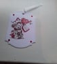 Birthday card. Valentine. Card and gift tag set. Ref 392 - Image 3