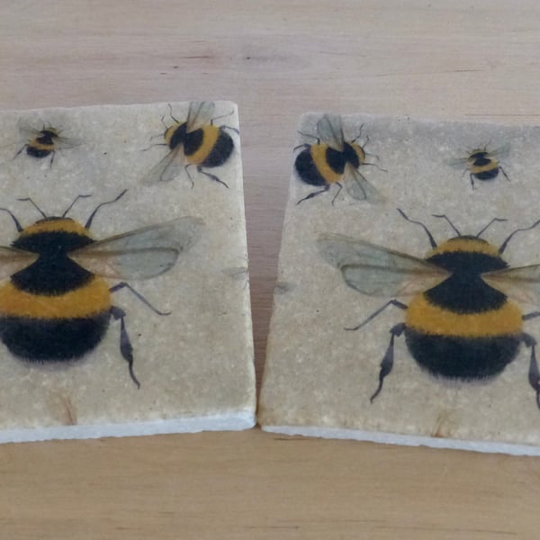 Marble 'Bee' Coasters