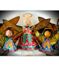 Large: Turquoise Tin Angel Christmas tree topper - Image 4