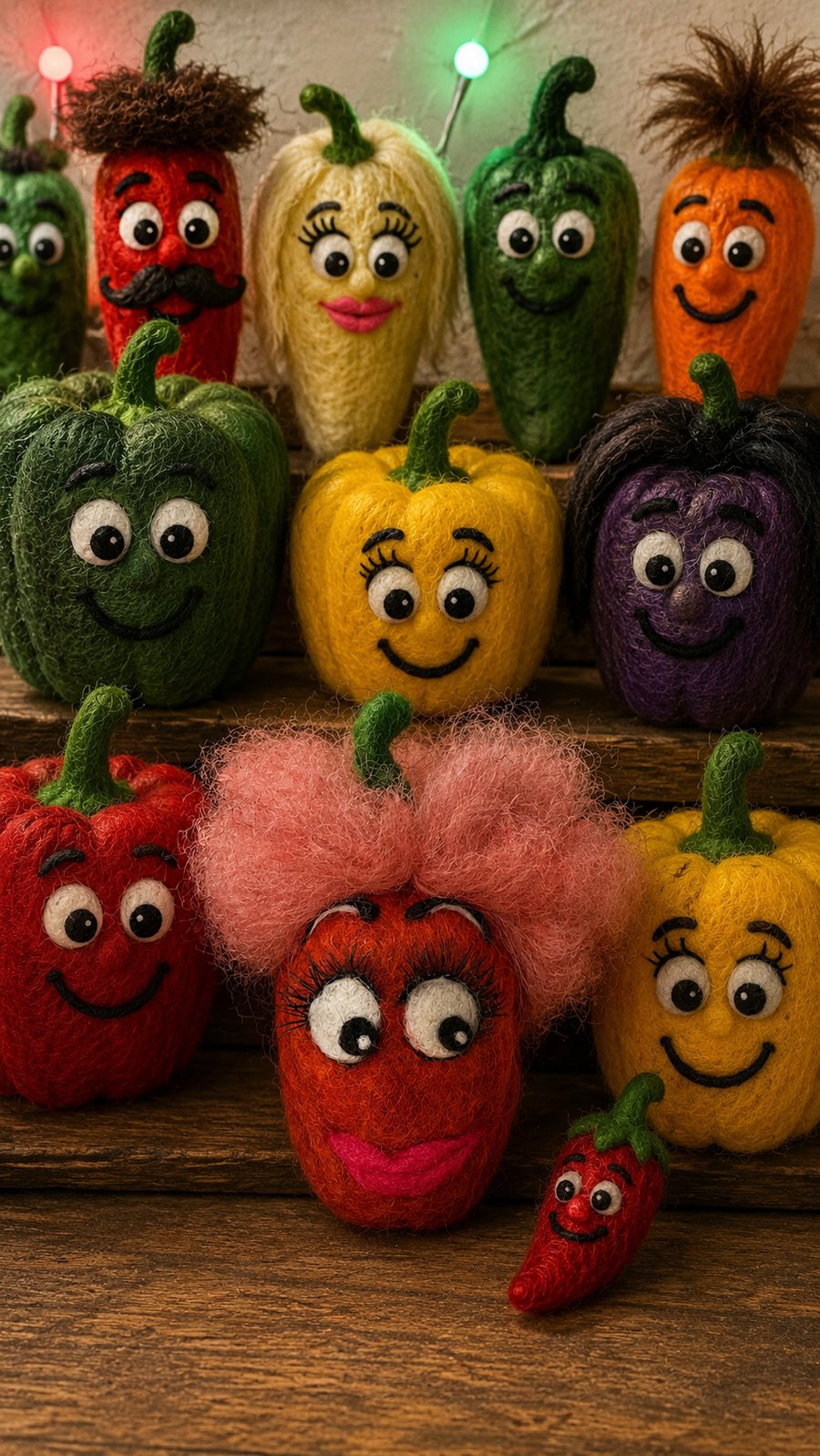 Needle Felted Brown Holland Bell Pepper