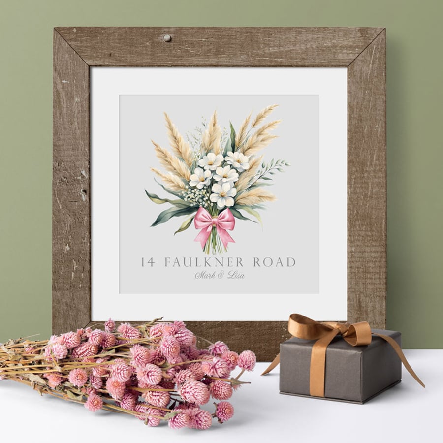 Bouquet Personalised Print  - 3 colours available