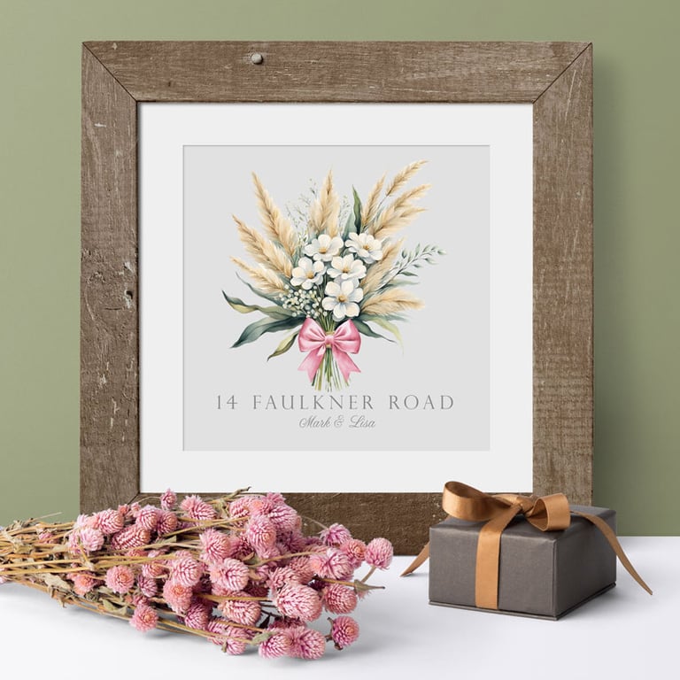 Bouquet Personalised Print  - 3 colours available