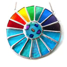 Rainbow Sea Colourwheel Suncatcher Stained Glass Handmade 009