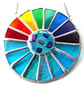 Rainbow Sea Colourwheel Suncatcher Stained Glass Handmade 009