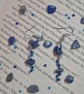 Blue and silver dangle earings 