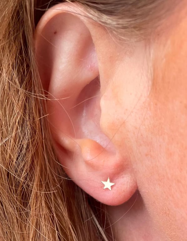 14k Gold Fill Gold Star Stud Earrings 