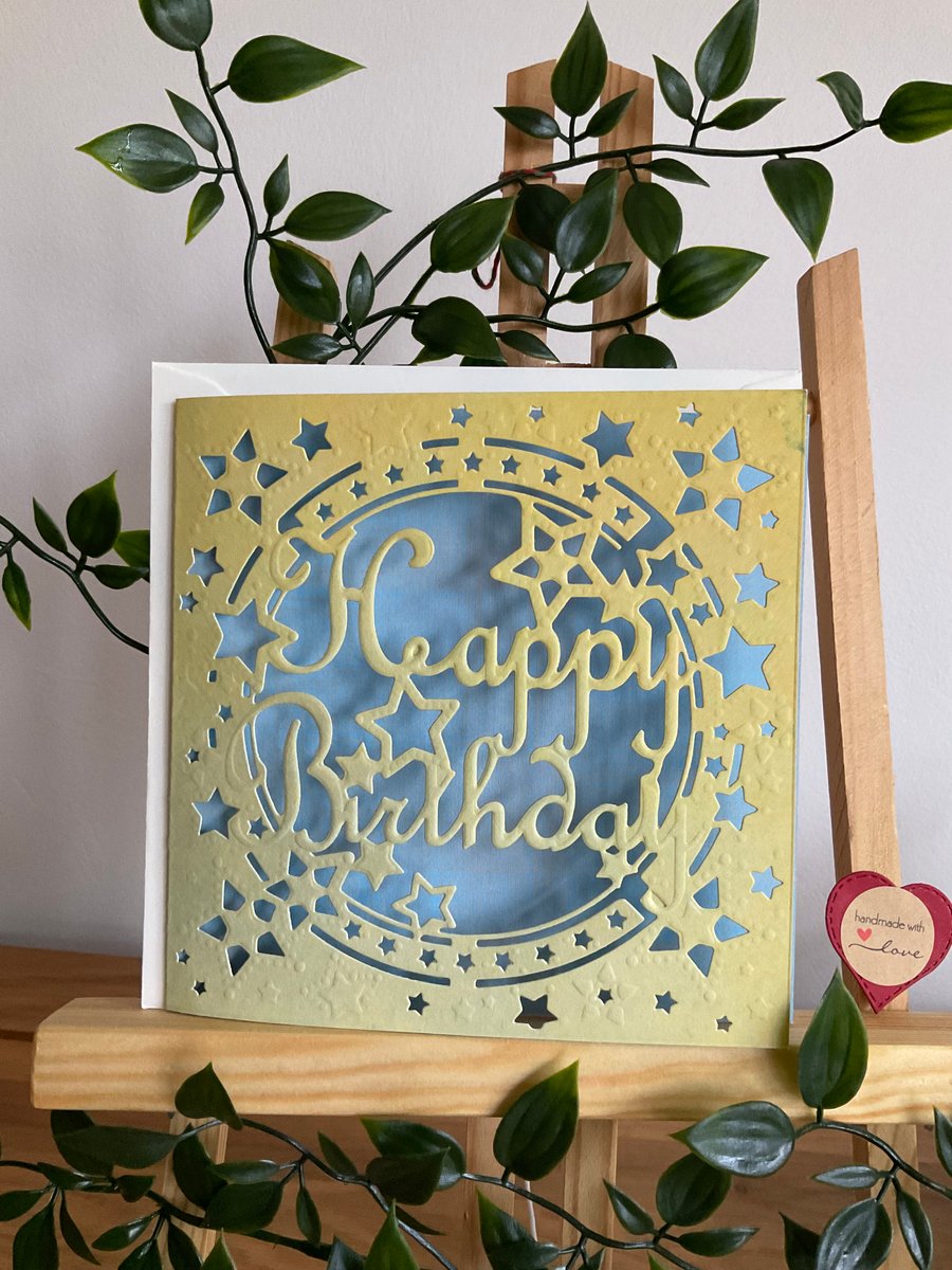 Star themed birthday card