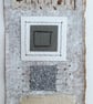Beige Fleck Silver Grey & Natural Handstitched Geometric Small Art Pictures - Image 3