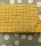 Fabric purse with sashiko embroidery detail. - Image 3
