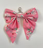 Pink flowers and strawberry accessory bow  - Image 1