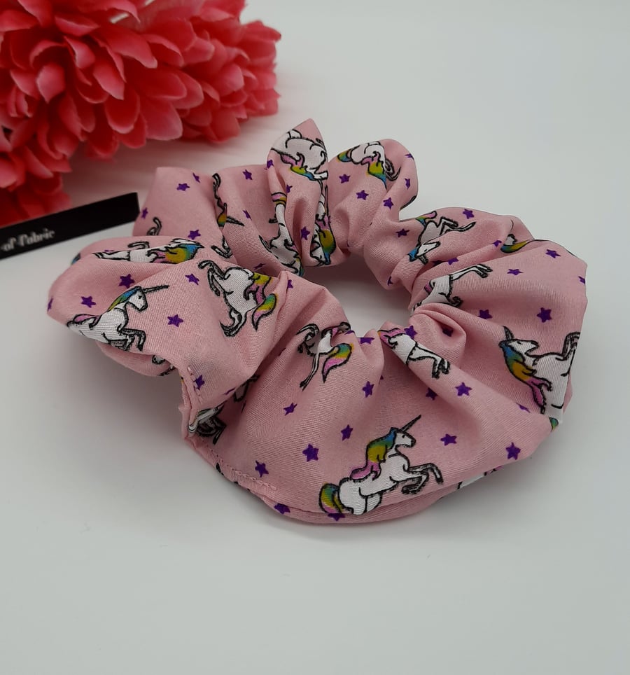 Pink unicorn hair scrunchie,  3 for 2 offer.